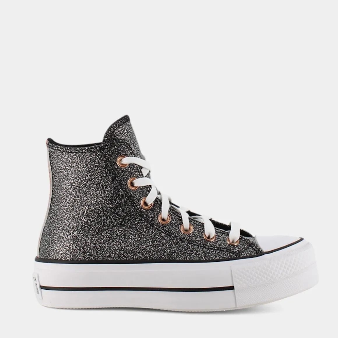CONVERSE A01301CCHUCK TAYLOR ALL STAR LIFTBlack/Copper/White- SPORTIVE NERO Hot