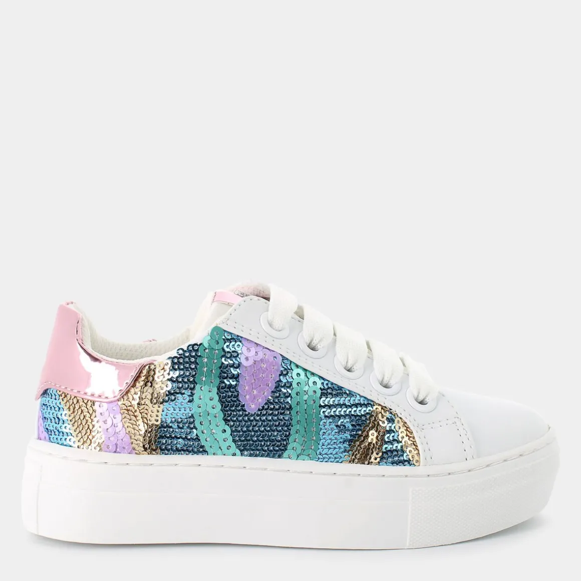 ASSO AG16025KRUG PAILETTES MULTICOLOR- SNEAKERS BIANCO Store