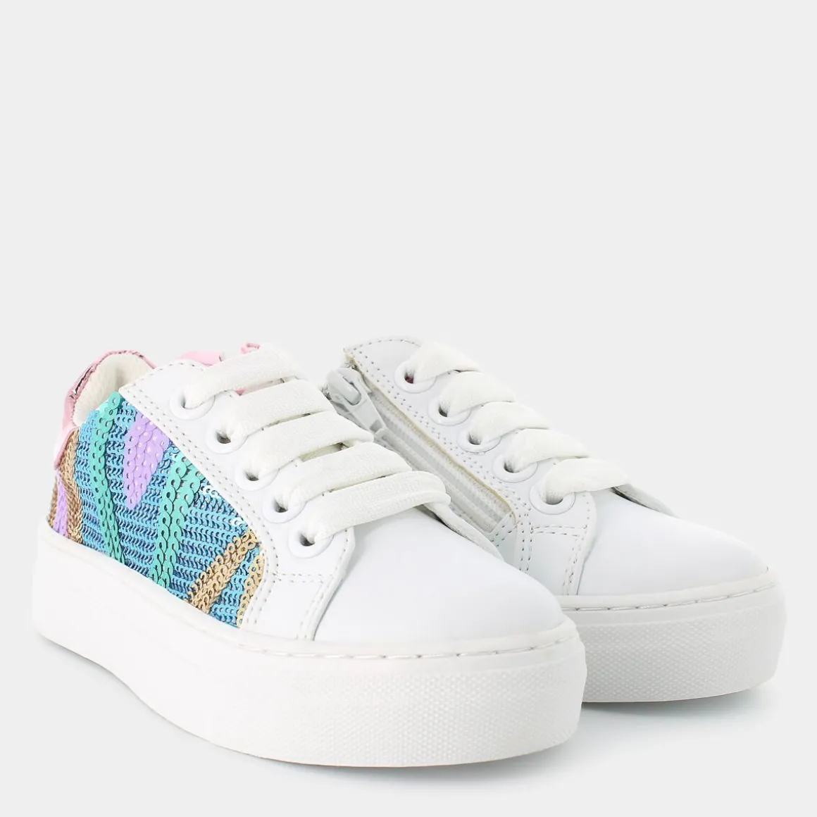 ASSO AG16025KRUG PAILETTES MULTICOLOR- SNEAKERS BIANCO Store