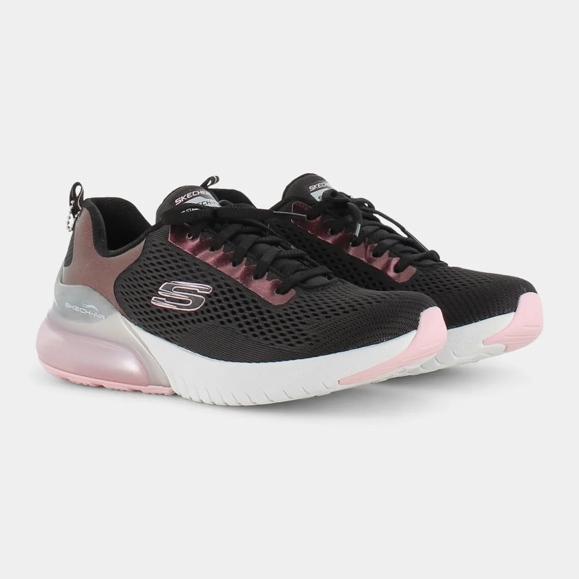 SKECHERS 149123AIR STRATUSBlackPink Iridescent / White- SPORTIVE NERO Discount