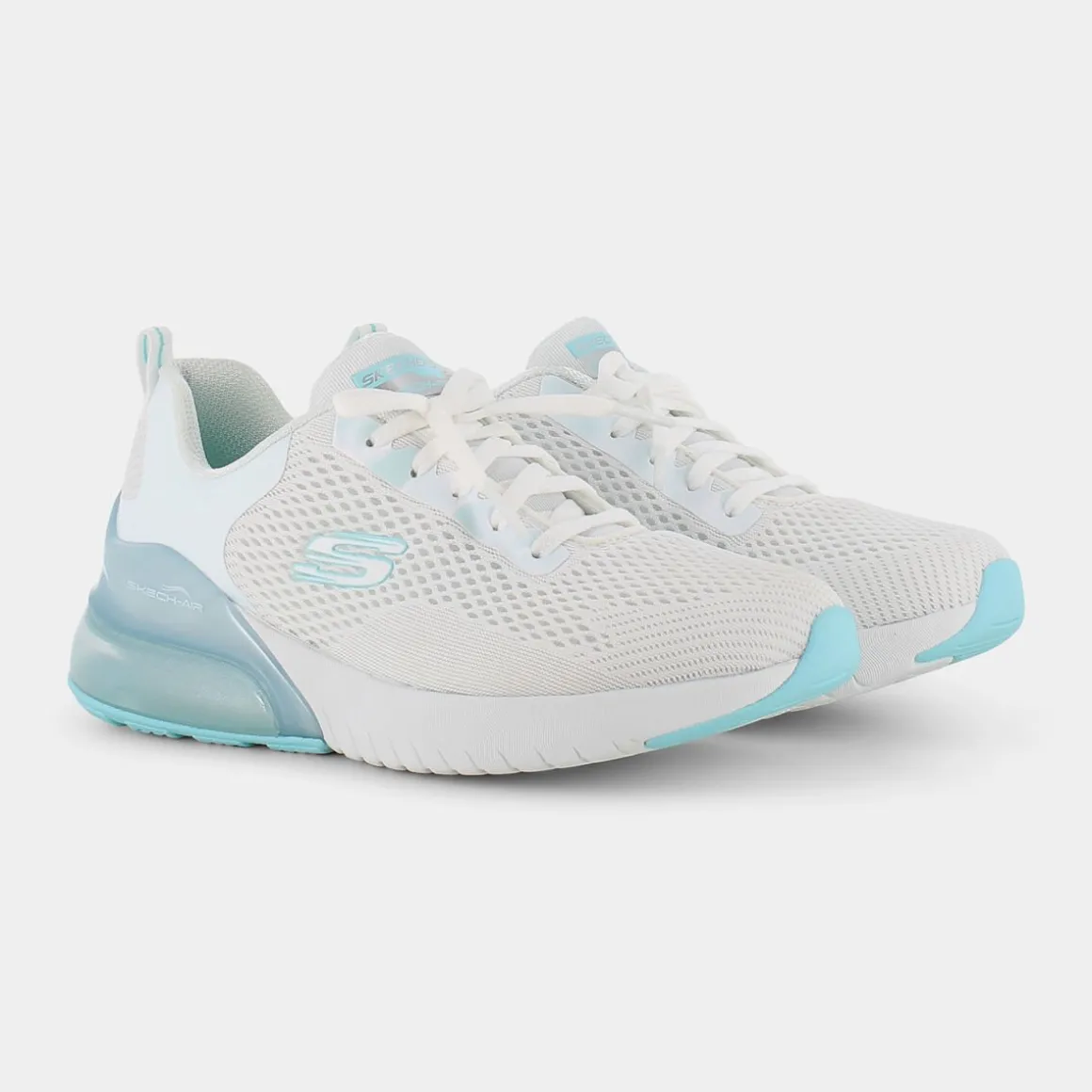 SKECHERS 149123AIR STRATUSWhite / Light Blue Iridescent / White- SPORTIVE BIANCO Best Sale