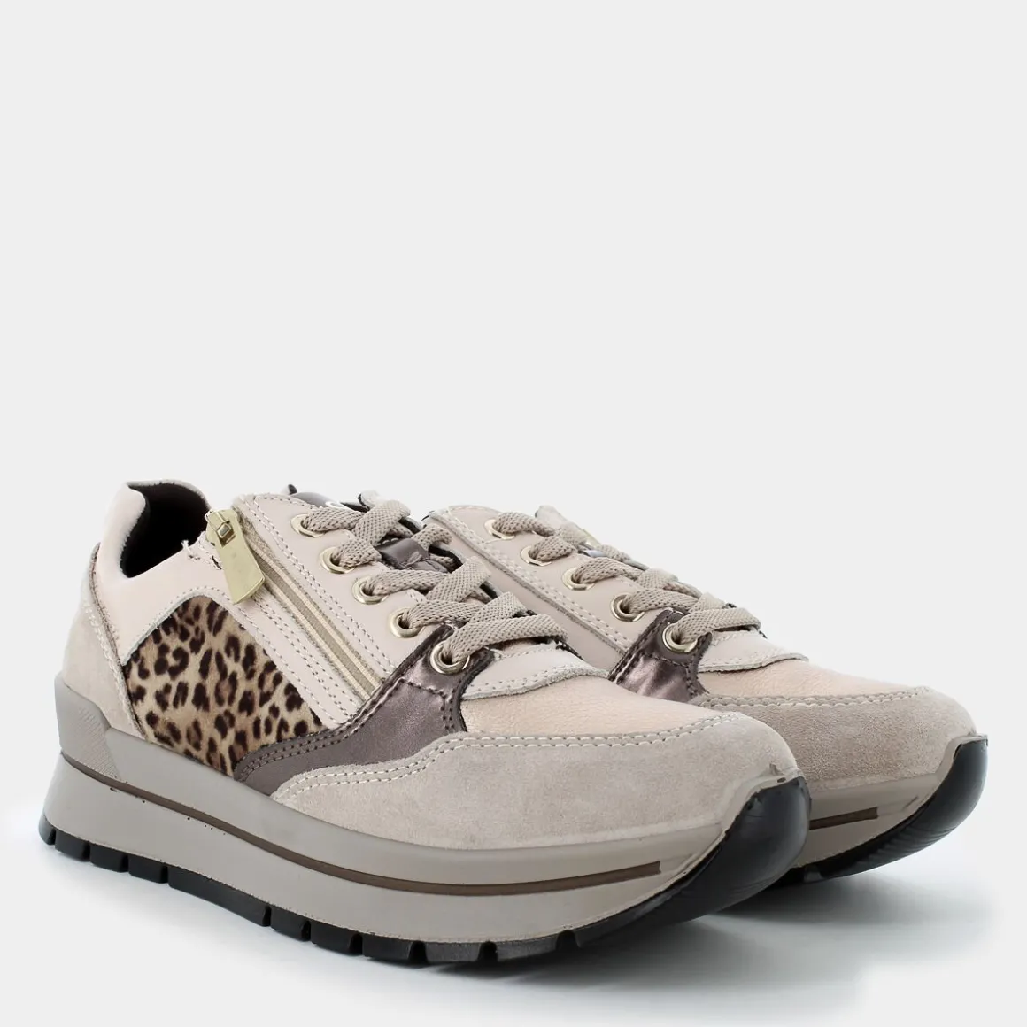 IGI & CO. 6673866ANIKAVISONE-MARRONE- SNEAKERS BEIGE Store