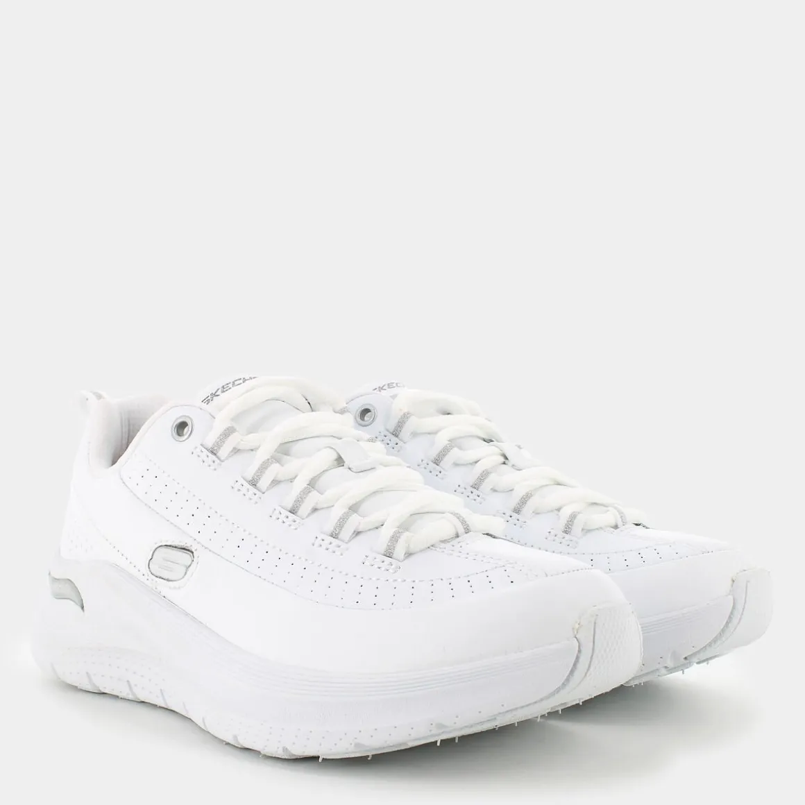 SKECHERS 150061ARCH FIT 2.0WHITE/SILVER- SPORTIVE BIANCO Fashion