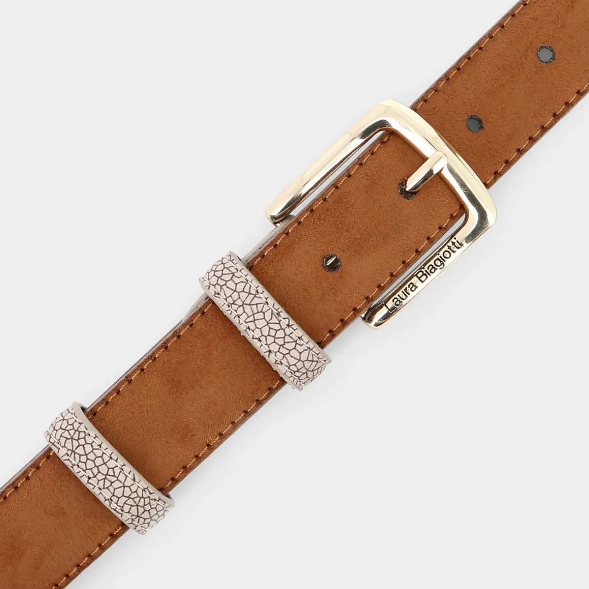 LAURA BIAGIOTTI 600-140AREBELANCOGNAC- CINTURE MARRONE Shop