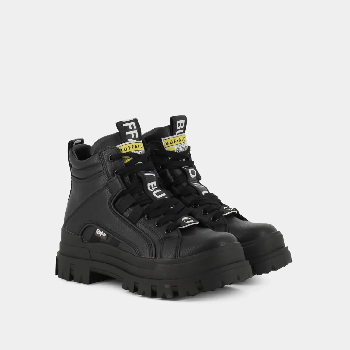 BUFFALO 1622045ASPHA NBLACK- SCARPONCINI NERO Best