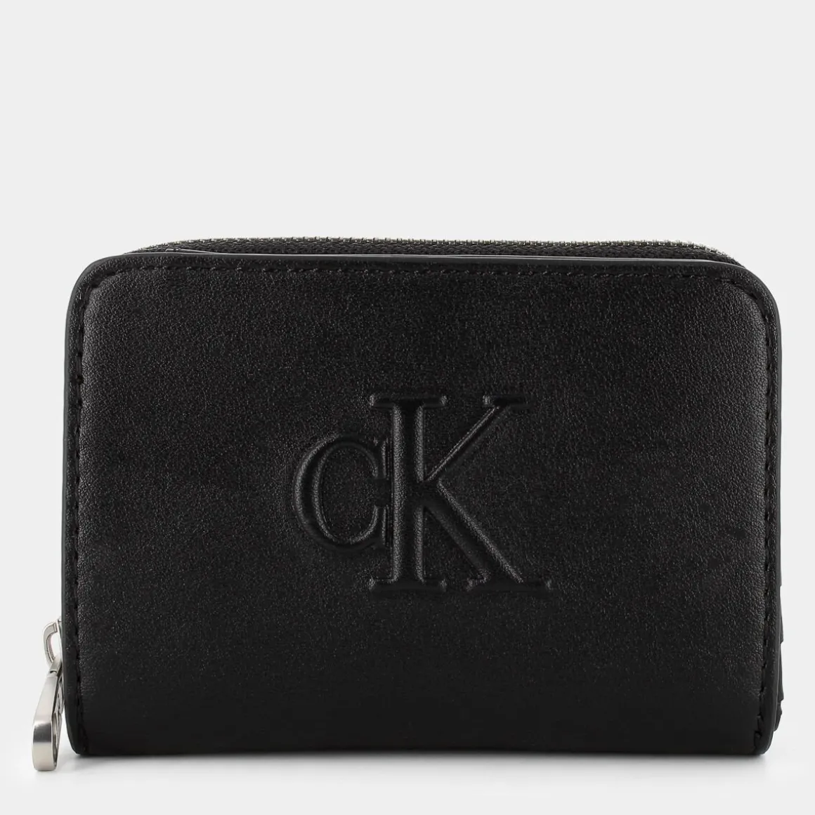 CALVIN KLEIN JEANS 12741-BEHSCULPTED MED ZIP AROUNDBLACK- PICCOLA PELLETTERIA NERO Shop