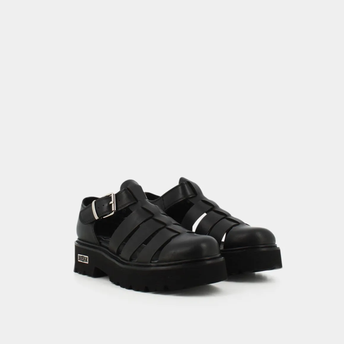 CULT CLW362600SANDAL W LEATHER BLACK- STRINGATE NERO Cheap