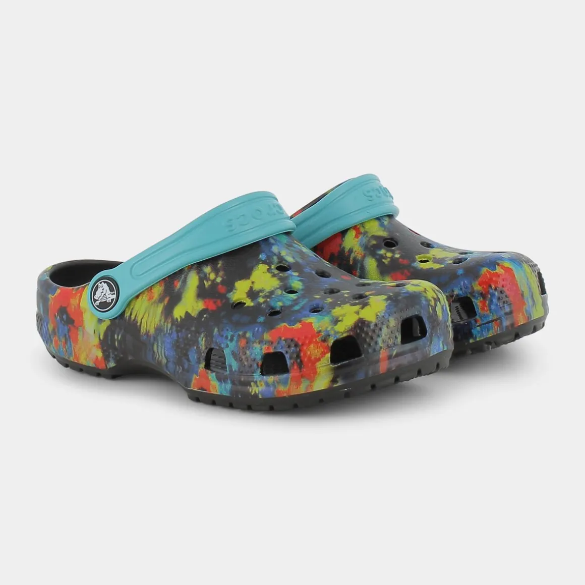 CROCS CR.206995Classic TieDye Graphic ClogTurq Tonic/Mullti- CIABATTE MULTICOLOR Clearance