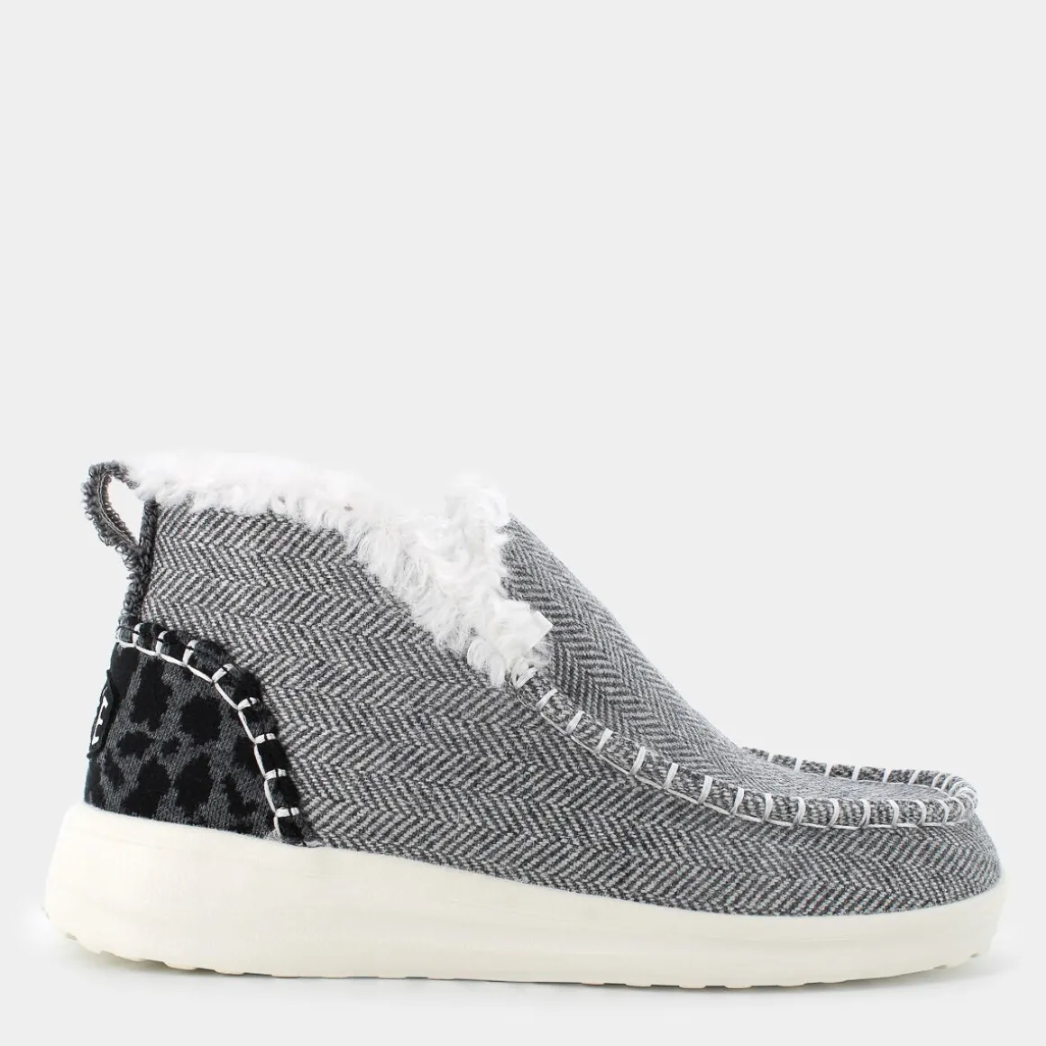 HEY DUDE 42033-001DENNYLEOPARD BLACK- TRONCHETTI GRIGIO Flash Sale