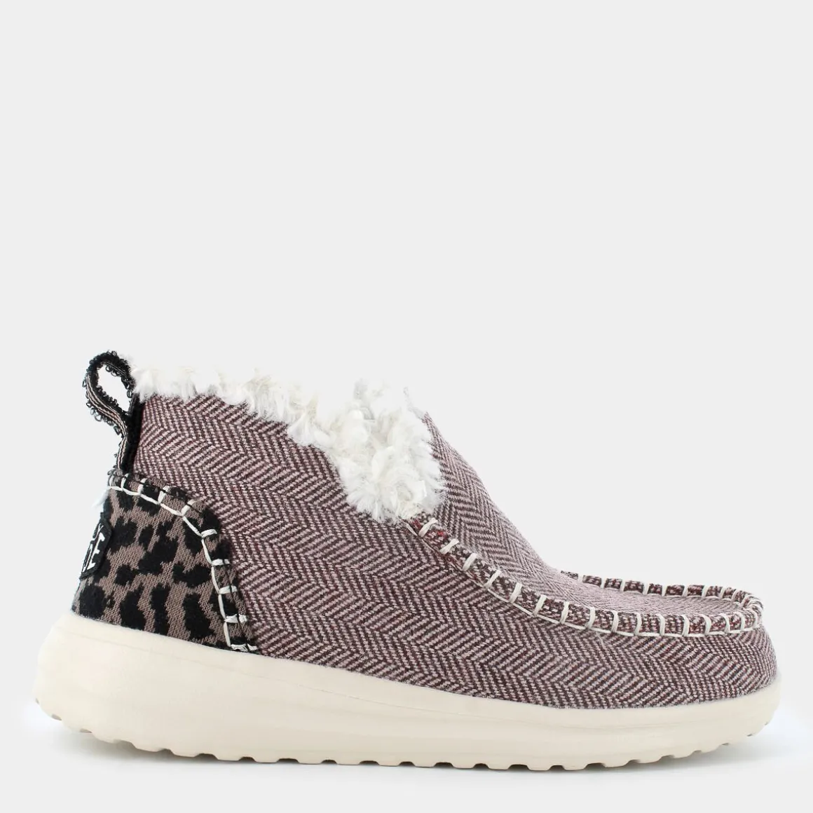 HEY DUDE 42033-255DENNYLEOPARD BROWN- TRONCHETTI BORDEAUX Sale