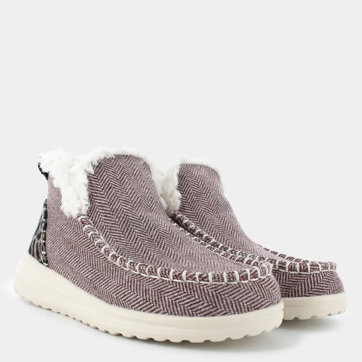 HEY DUDE 42033-255DENNYLEOPARD BROWN- TRONCHETTI BORDEAUX Sale