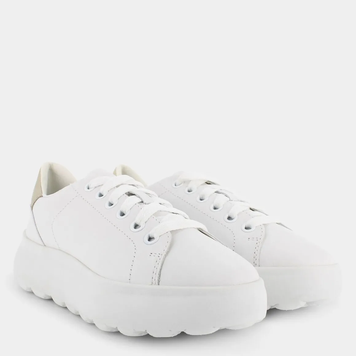 GEOX D35TCB085Y2C0232SPHERICAWHITE/GOLD- SNEAKERS BIANCO Shop