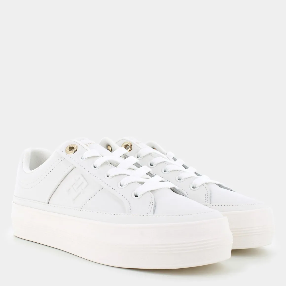 TOMMY HILFIGER 7945ESSENTIAL VULCANIZED MONOGRAMWHITE- SNEAKERS BIANCO Flash Sale