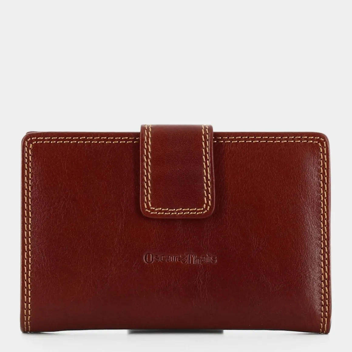 OSCAR&THAIS ET-E25-21-COGNAC- PICCOLA PELLETTERIA MARRONE Cheap