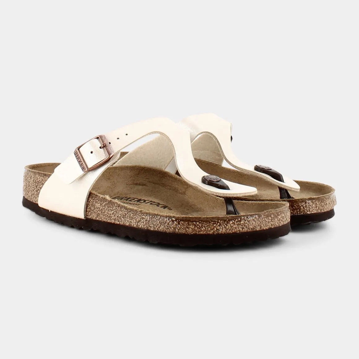 BIRKENSTOCK 943871GIZEHPEARL WHITE- SANDALI BIANCO Fashion