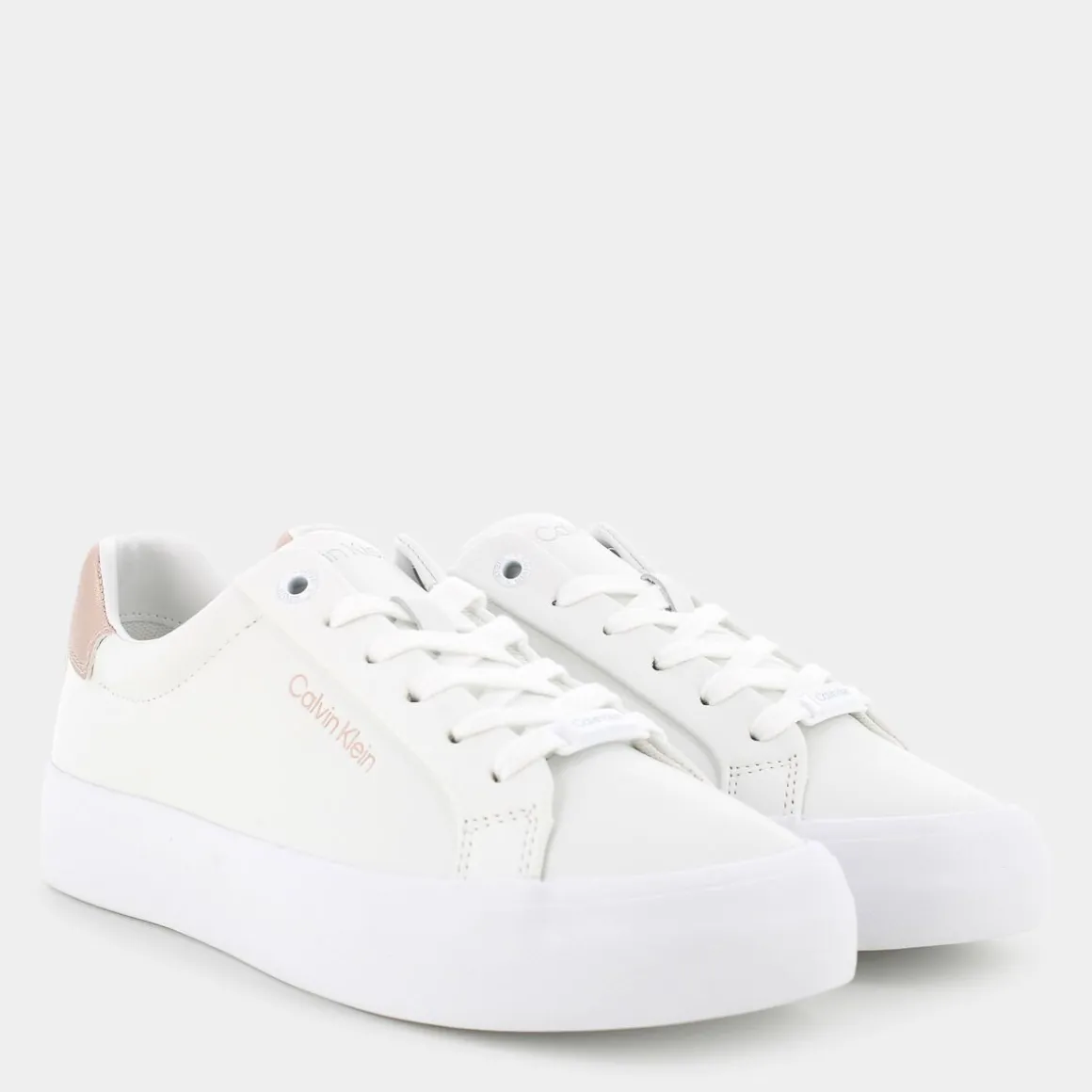 CALVIN KLEIN HW021040K6VULCANIZED LACE UPWhite/Metal Cameo- SNEAKERS BIANCO Best Sale