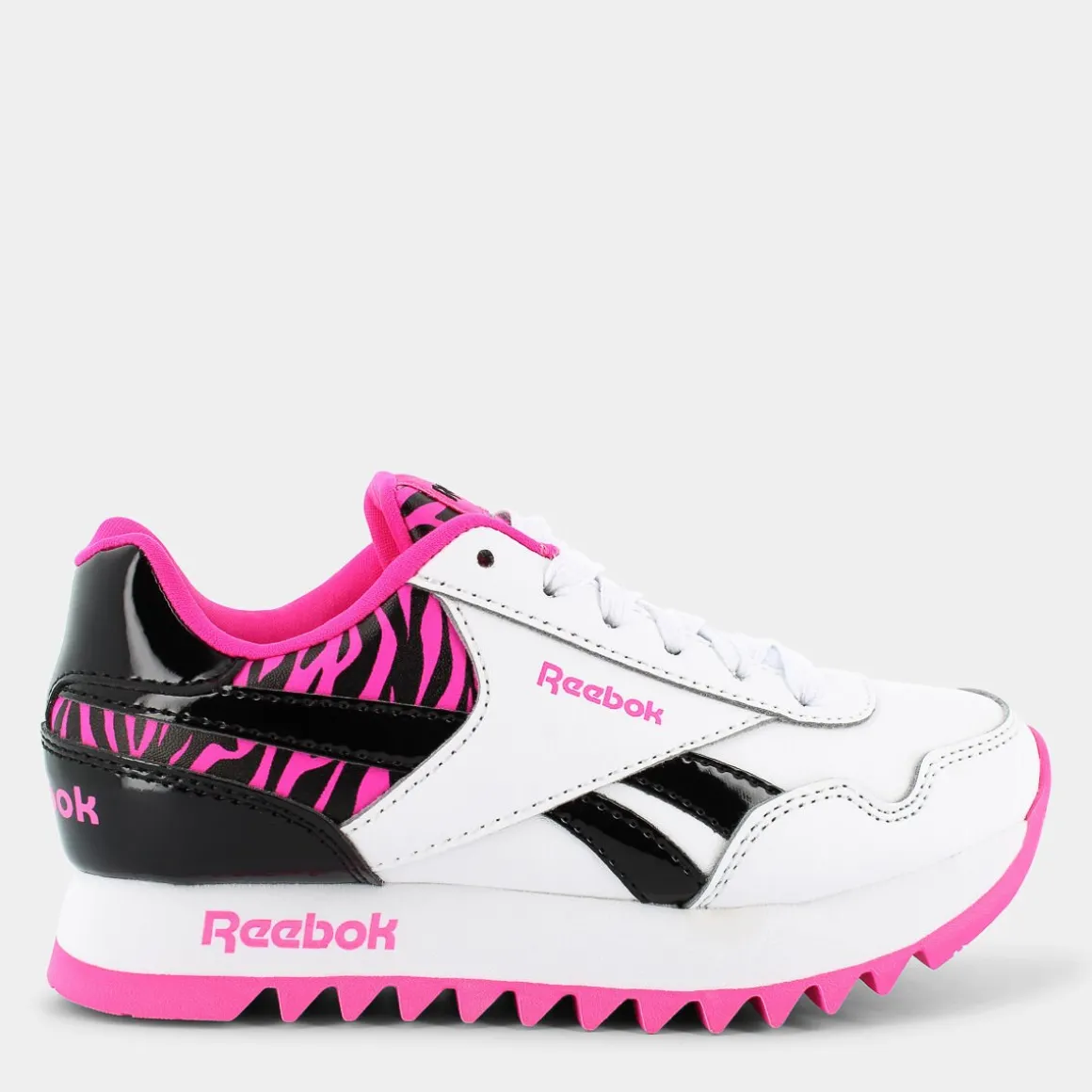 REEBOK IE4177ROYAL CL JOG PLATFORMwhite/core black/LASER PINK- SPORTIVE BIANCO Shop