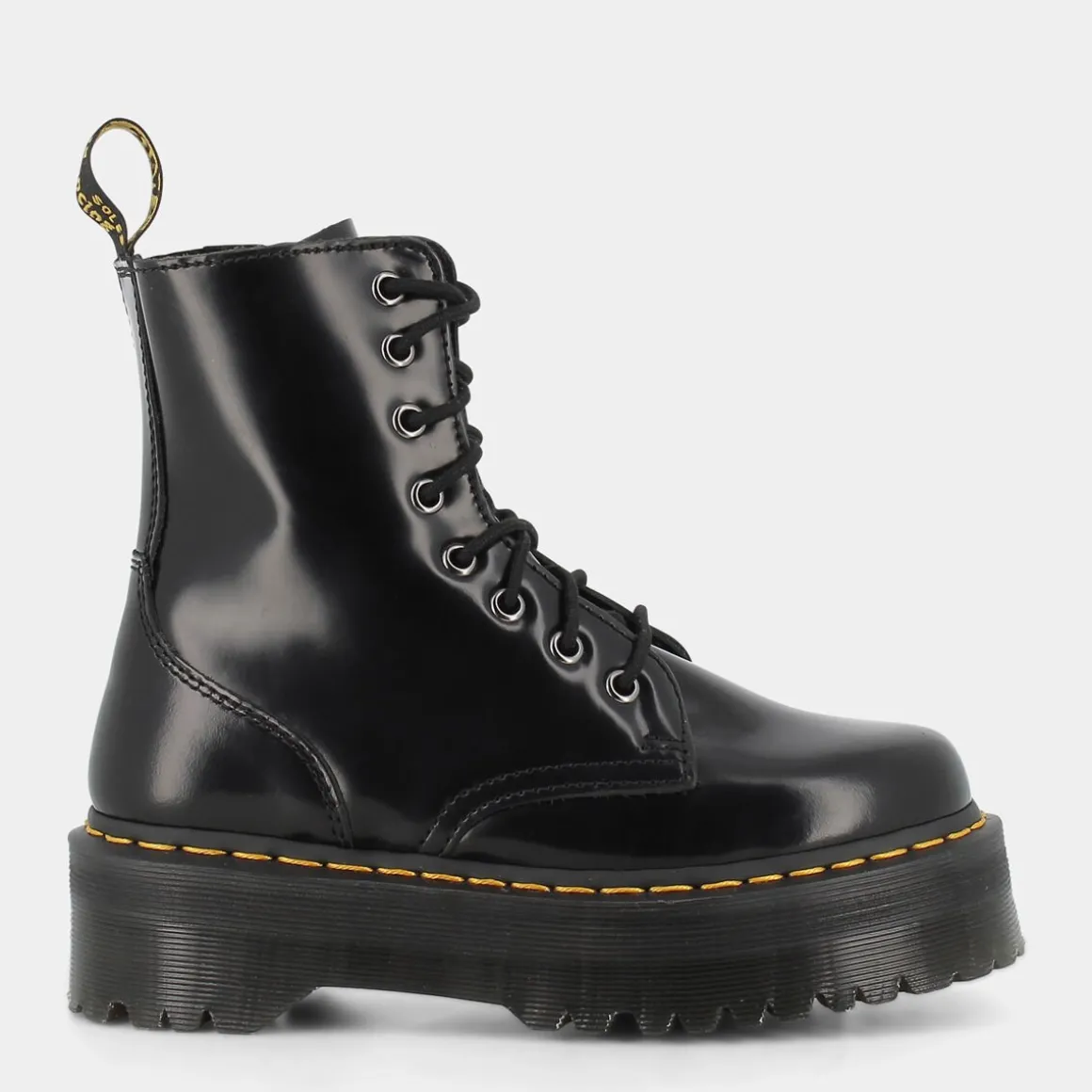 DR MARTENS 15265001JadonBlack Polished Smooth- SCARPONCINI NERO Hot