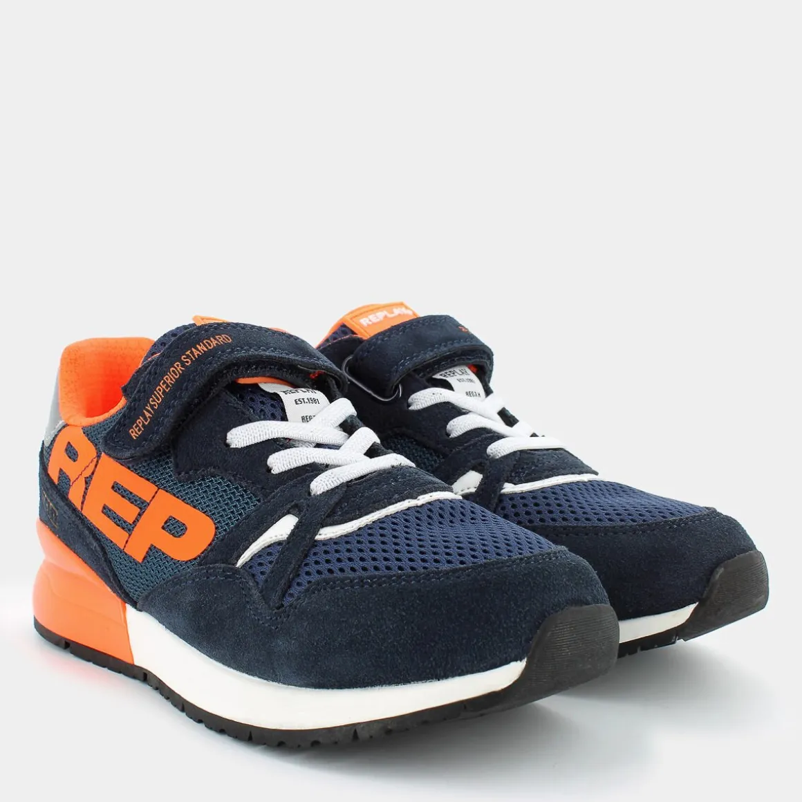 REPLAY JS290023LSHOOT JR - 8 ARANCIONE- SNEAKERS BLU Cheap