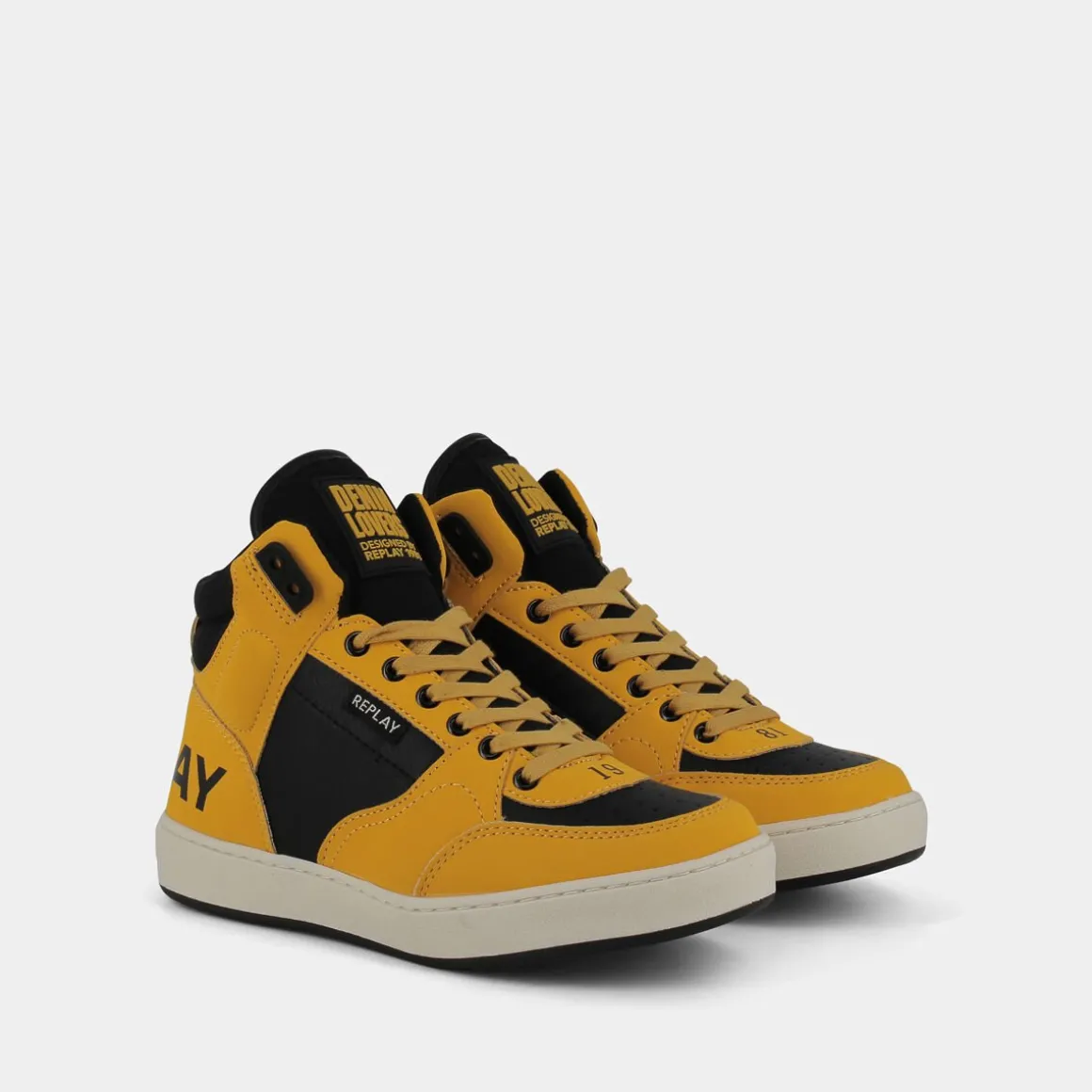 REPLAY JZ1900032SCOBRA 1 NERO- SNEAKERS GIALLO Clearance