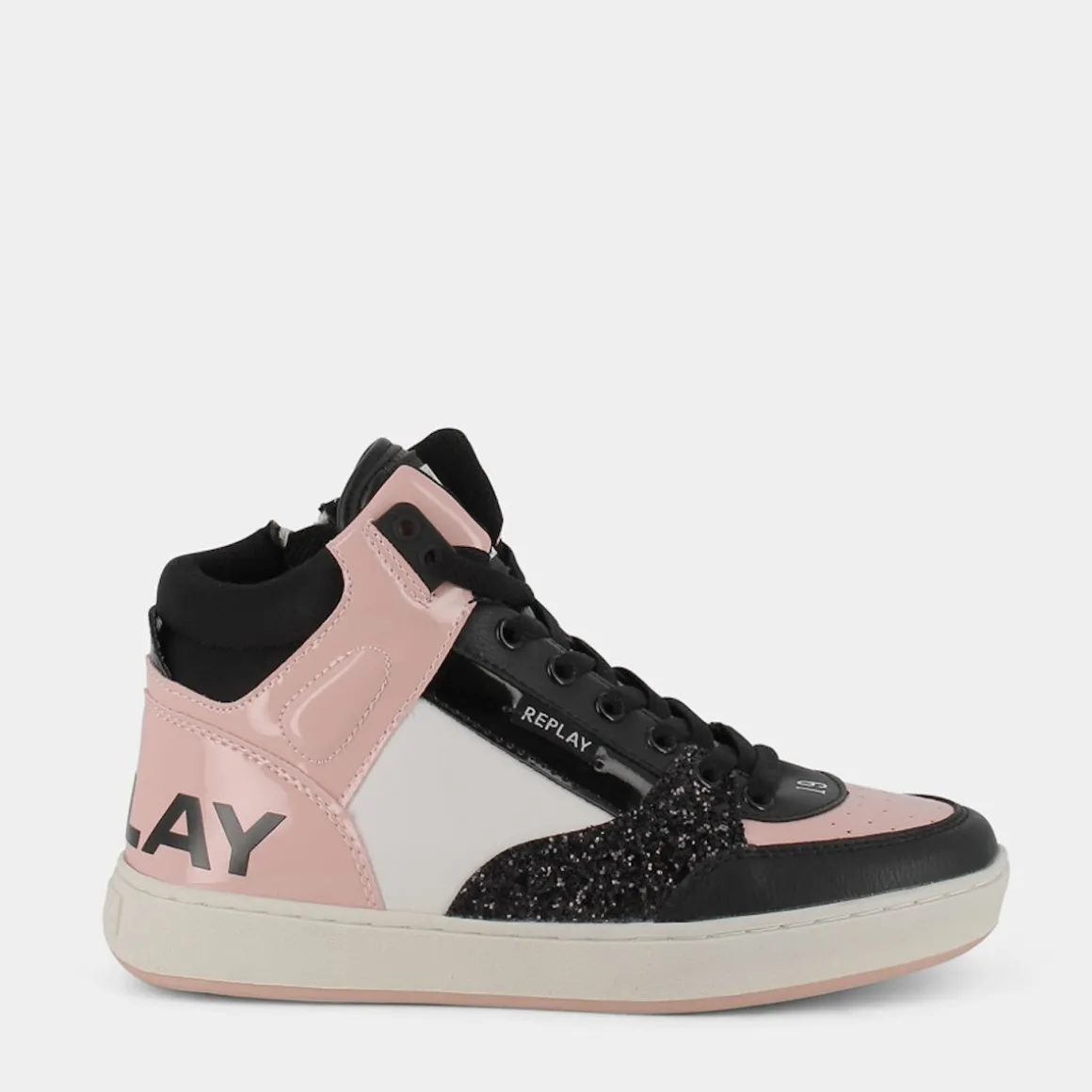 REPLAY JZ190035SCOBRA 4 BIANCO ROSA- SNEAKERS NERO Discount