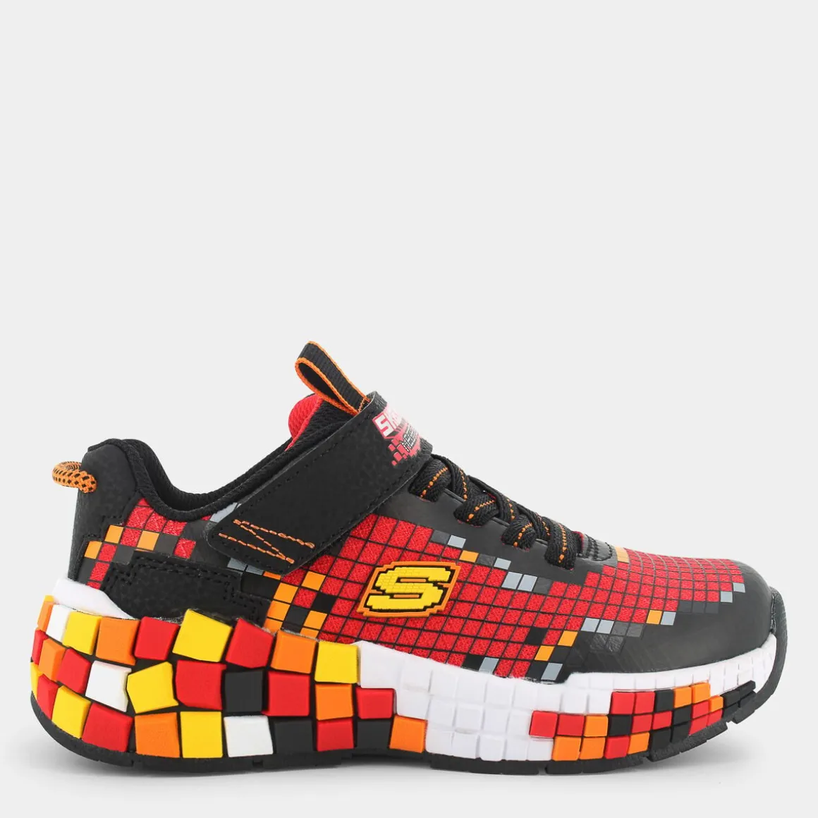 SKECHERS 402182LMEGA-CRAFT 3.0BLACK /RED/ ORANGE/YELLOW- SPORTIVE NERO Hot