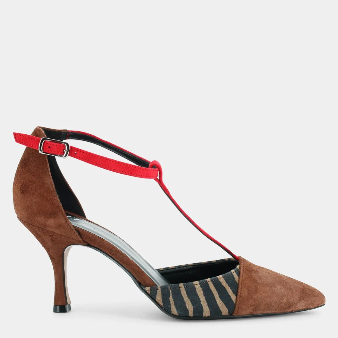 ATELIER PIETRINI NO-I23D-05-CUOIO/ZEBRA/ROSSO- DECOLLETÈ MARRONE Cheap