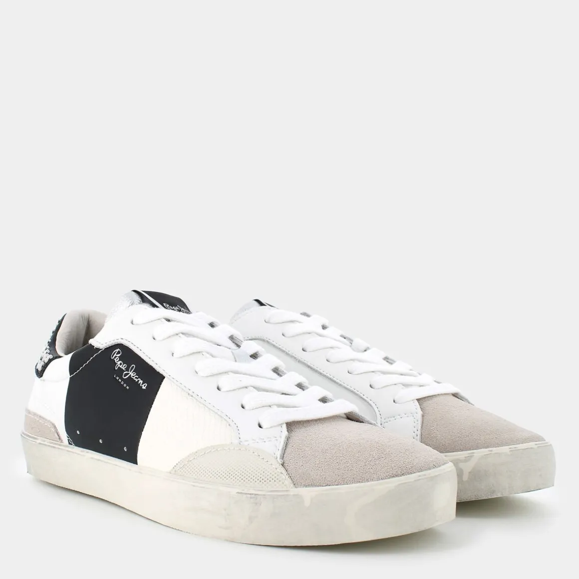 PEPE JEANS PLS31568LANE GLAMWHITE- SNEAKERS BIANCO Clearance