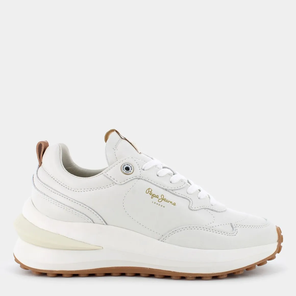 PEPE JEANS PLS60014URBAN GLAM WINSLOWWHITE- SNEAKERS BIANCO Cheap