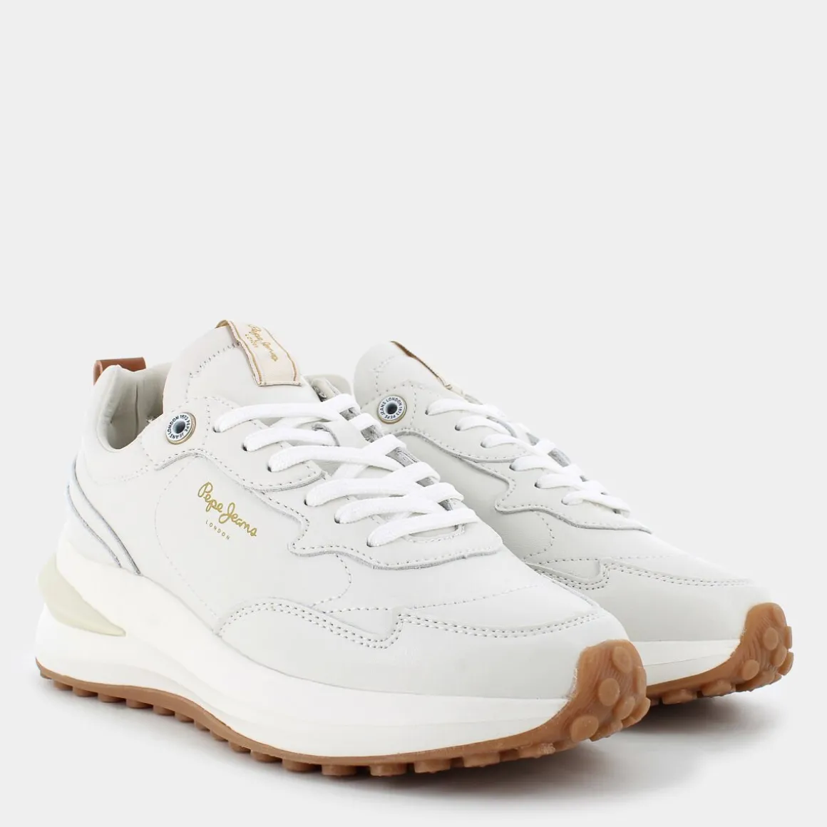 PEPE JEANS PLS60014URBAN GLAM WINSLOWWHITE- SNEAKERS BIANCO Cheap