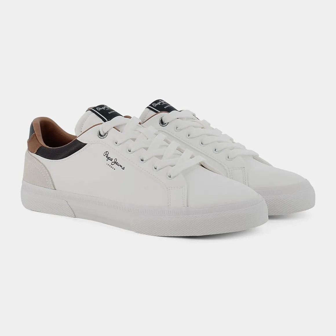 PEPE JEANS PMS30839KENTONWHITE- SNEAKERS BIANCO Flash Sale