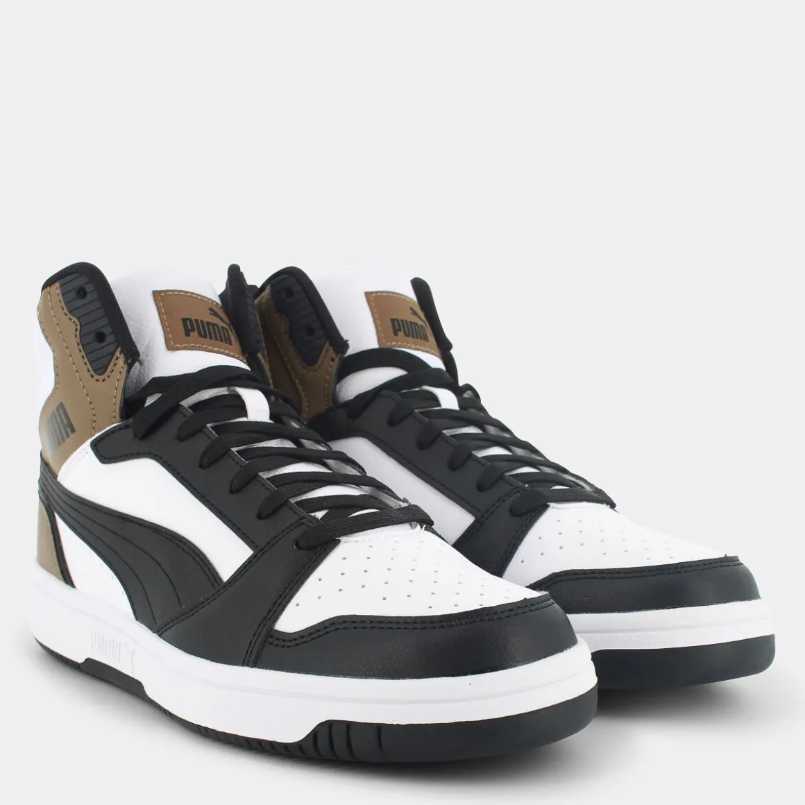 PUMA 392326Rebound v6White-Black-Chocolate Chip- SPORTIVE BIANCO Sale