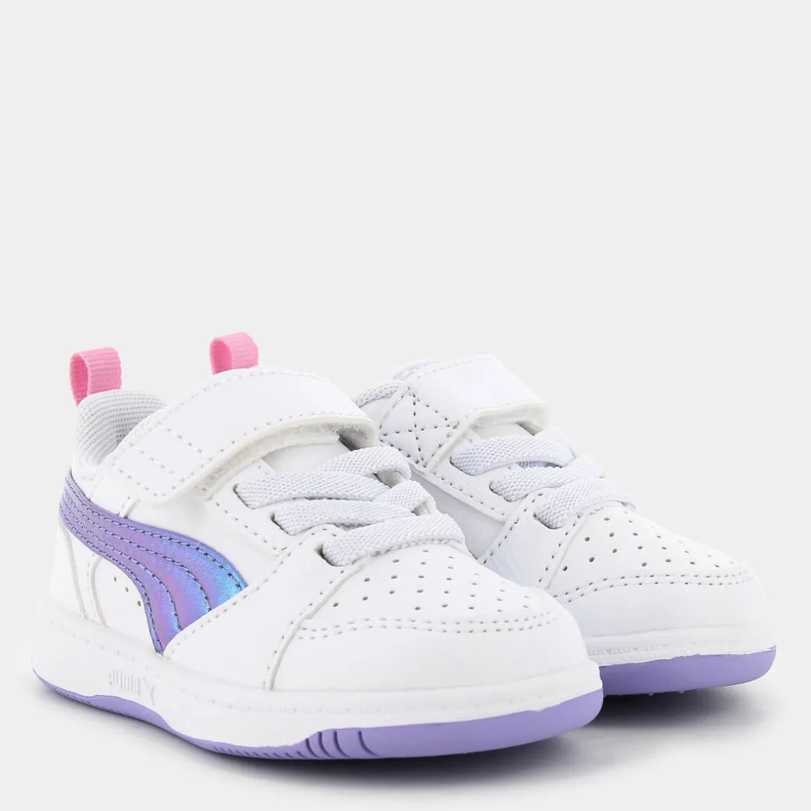PUMA 399651REBOUND V6White/Lavender Alert/Mauved Out- PRIMI PASSI BIANCO Fashion
