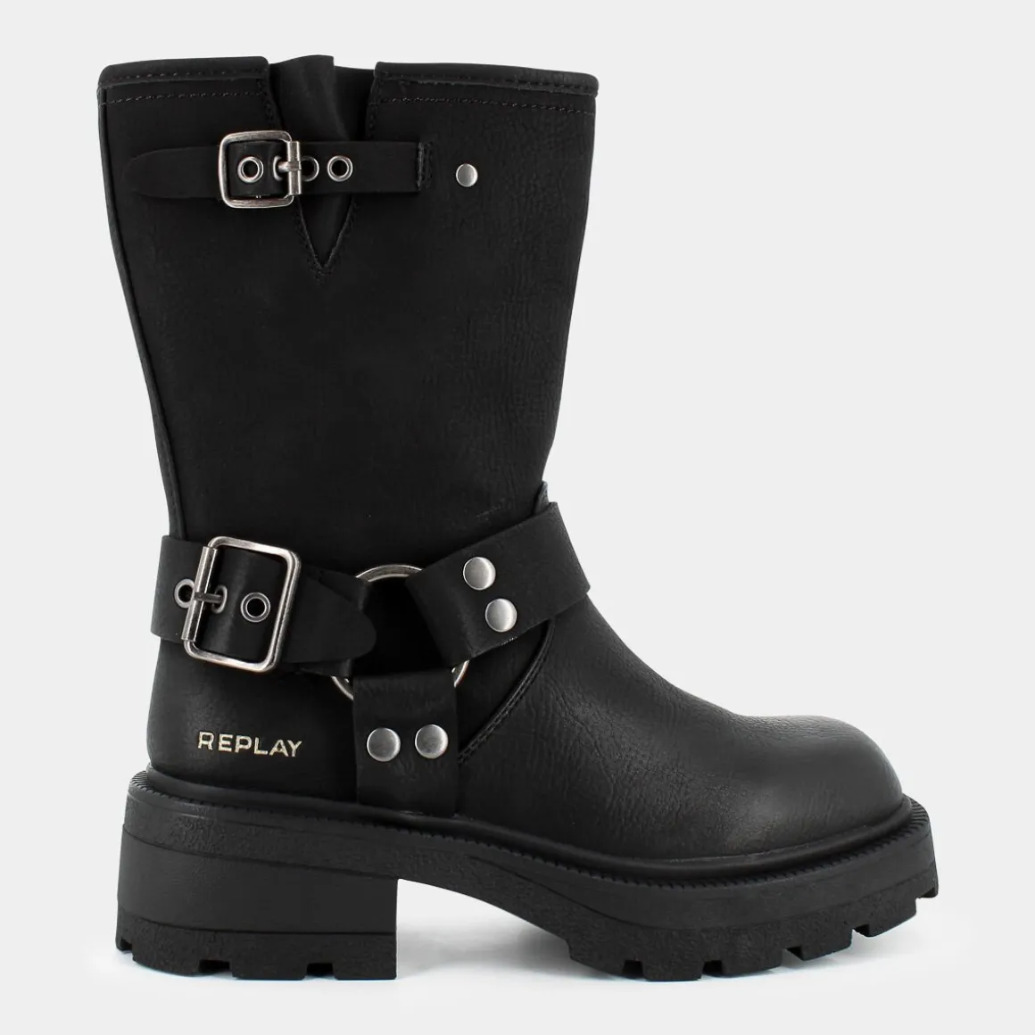 REPLAY RL680004SBRIGITTE BOOTBLACK- TRONCHETTI NERO Clearance