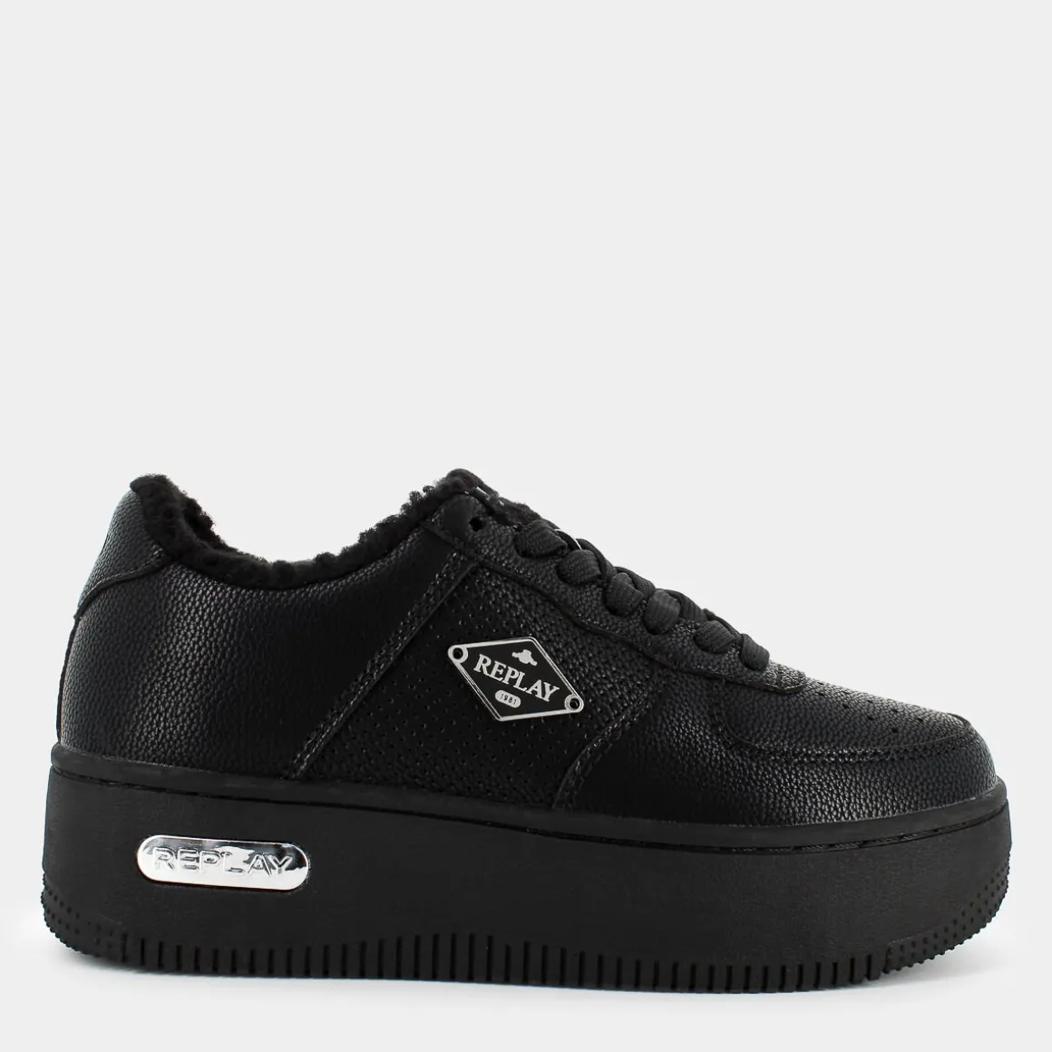 REPLAY RZ5O0008SEPIC HIGH FURBLACK- SNEAKERS NERO Store
