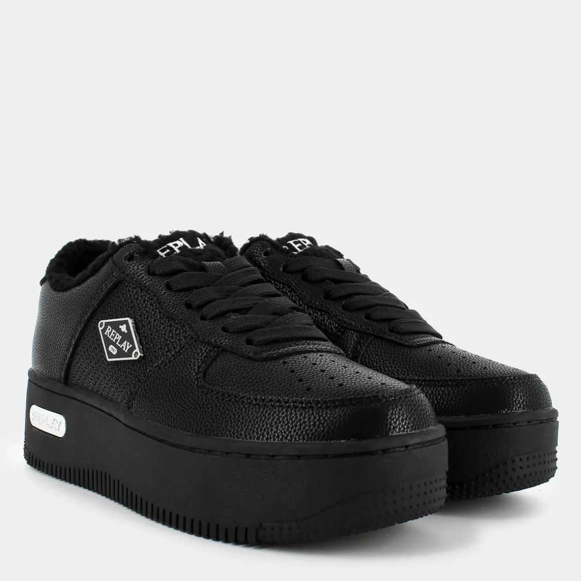 REPLAY RZ5O0008SEPIC HIGH FURBLACK- SNEAKERS NERO Store