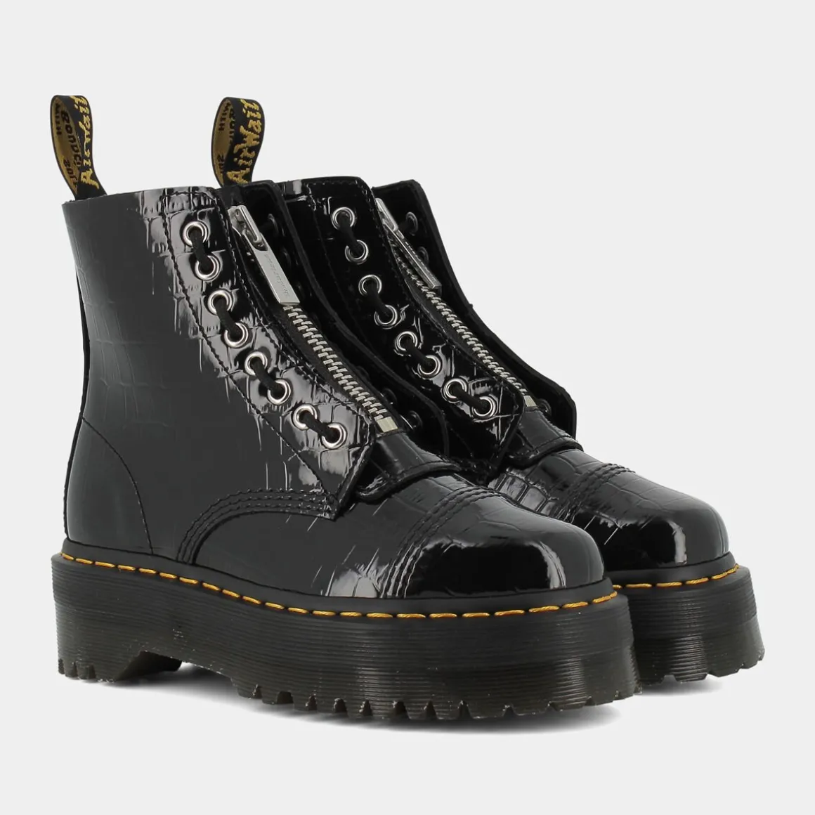DR MARTENS SINCLAIRPATENT LAMPER CROCBLACK- SCARPONCINI NERO Best