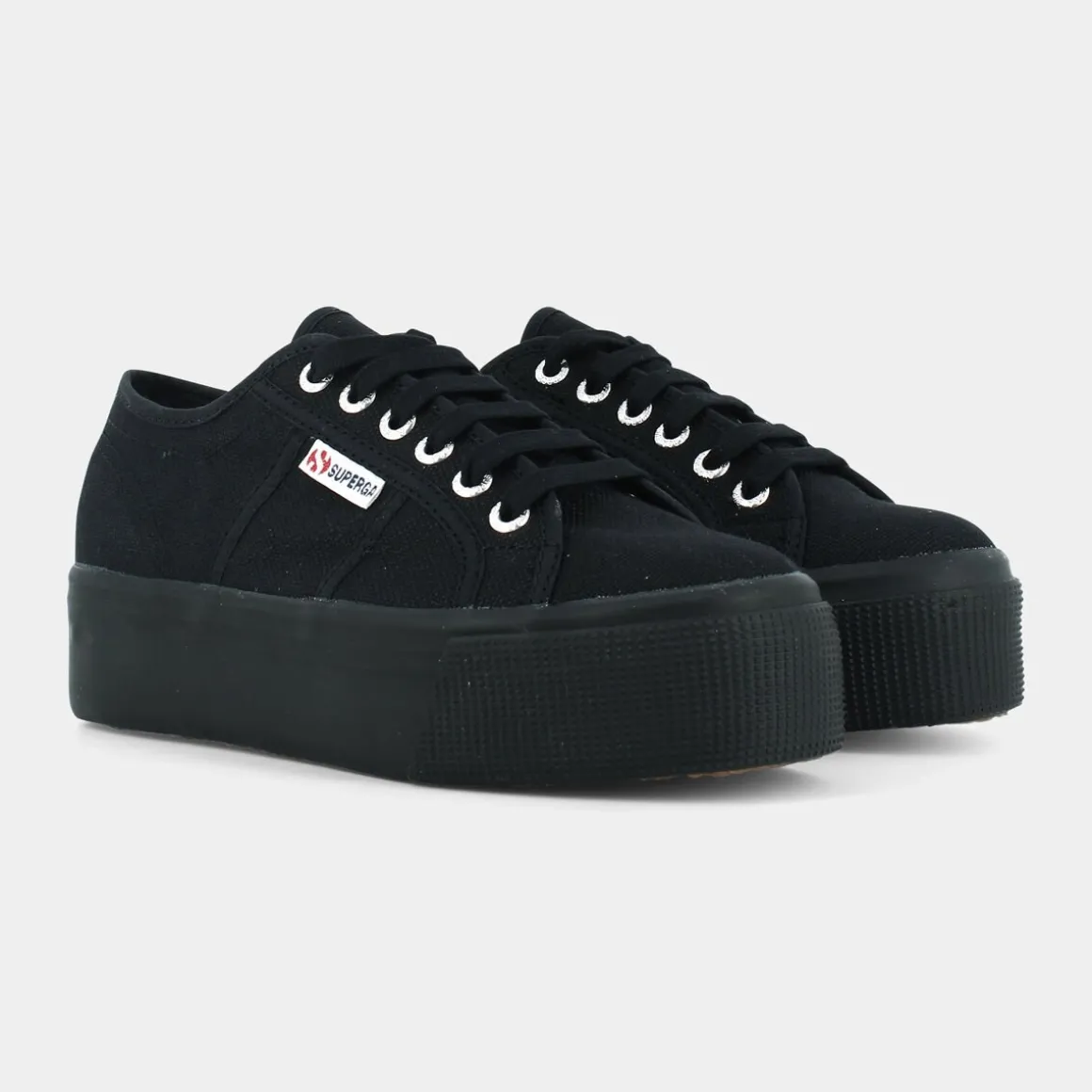 SUPERGA S91111LW2790 PLATFORMFULL BLACK- SPORTIVE NERO New