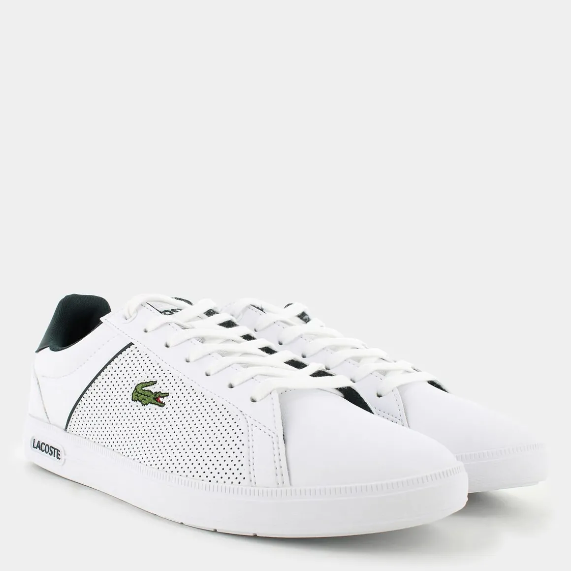 LACOSTE 48SMA0113EURO BASEWHT/DK GRN- SPORTIVE BIANCO Best Sale