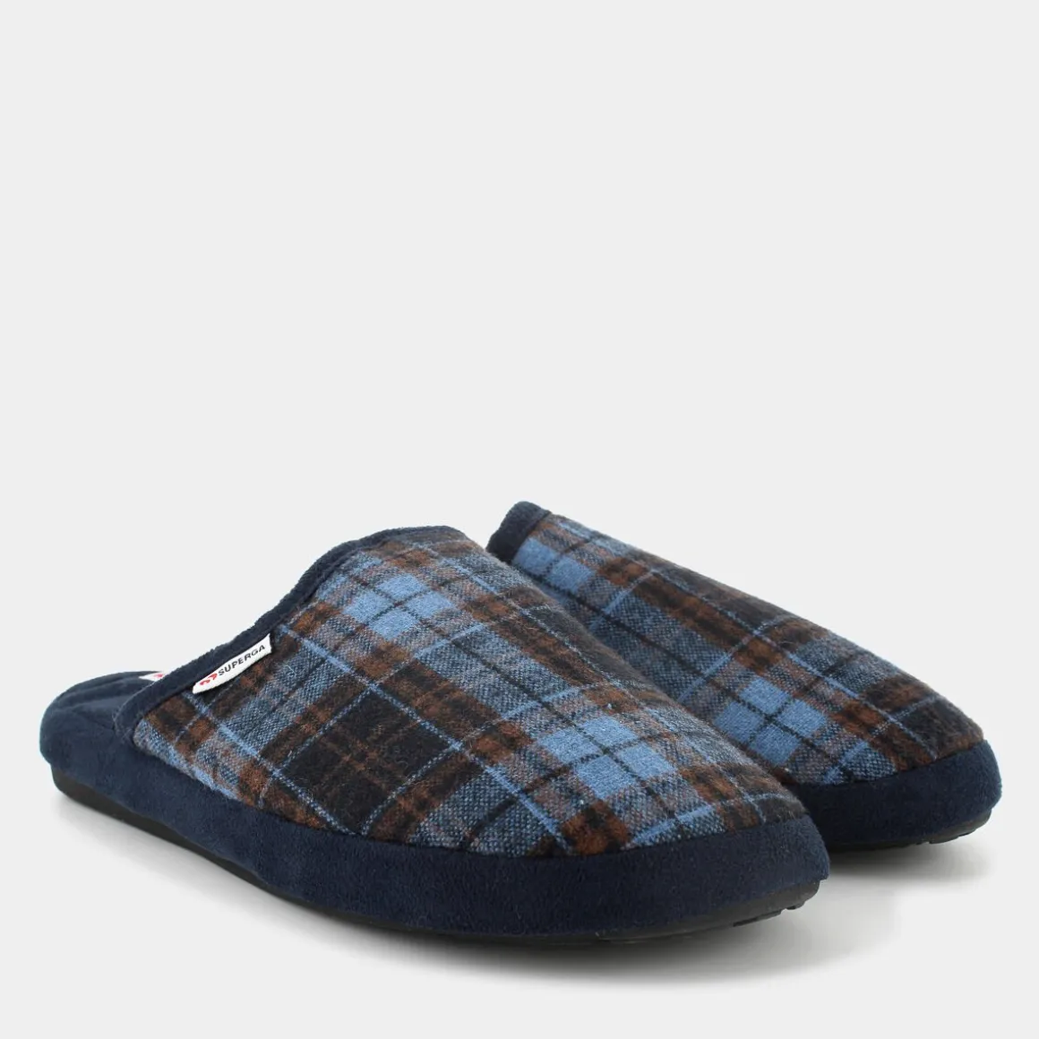 SUPERGA S22T825QUADRI - CIABATTE BLU Cheap