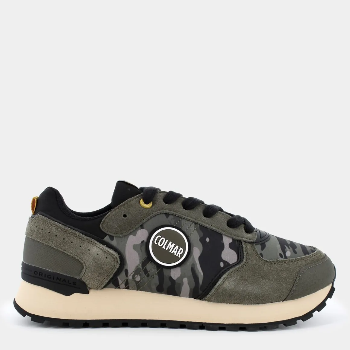 COLMAR TRAVIS-MILITARY GREEN / BLACK / YELLOW- SNEAKERS VERDE Cheap