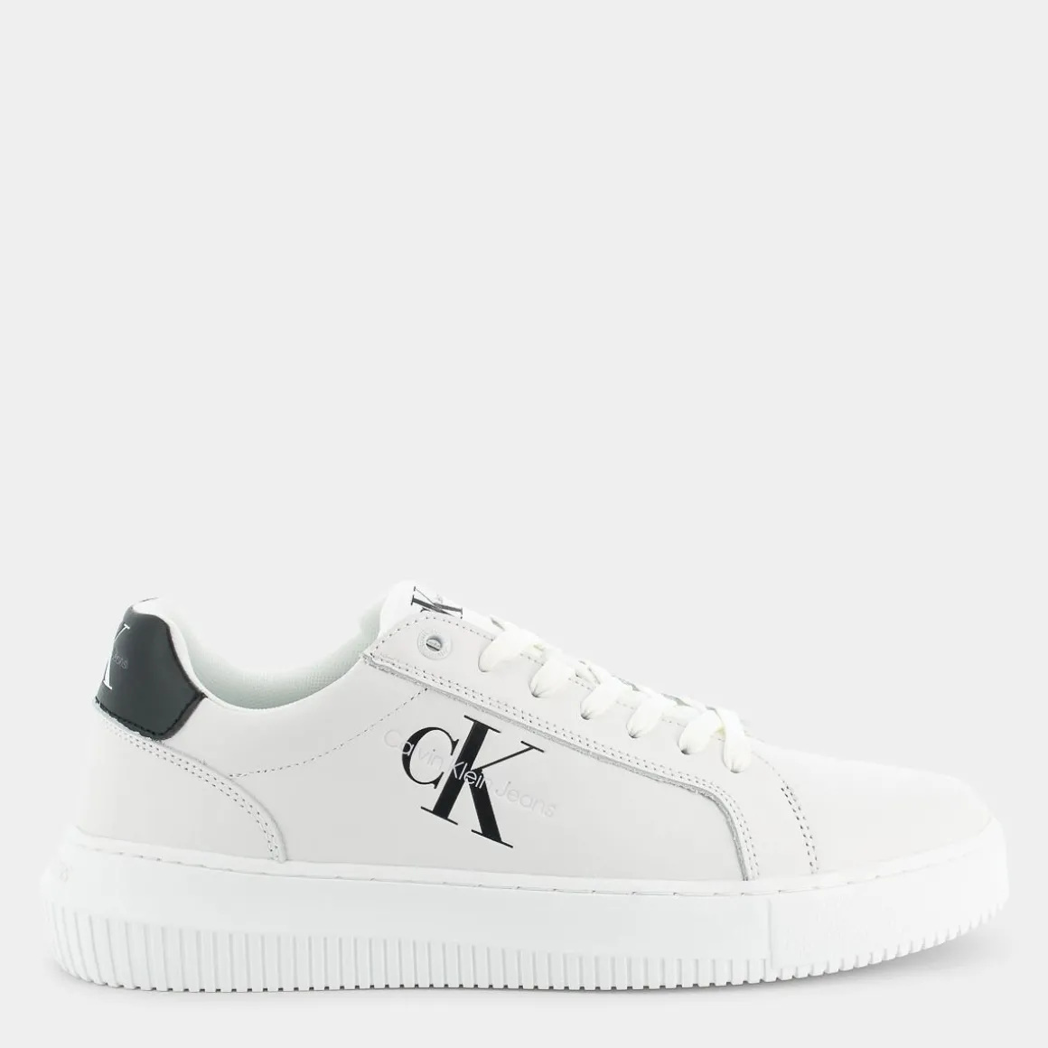 CALVIN KLEIN JEANS YM00681 0LDMALMO CHUNKYBright White/Black- SNEAKERS BIANCO New