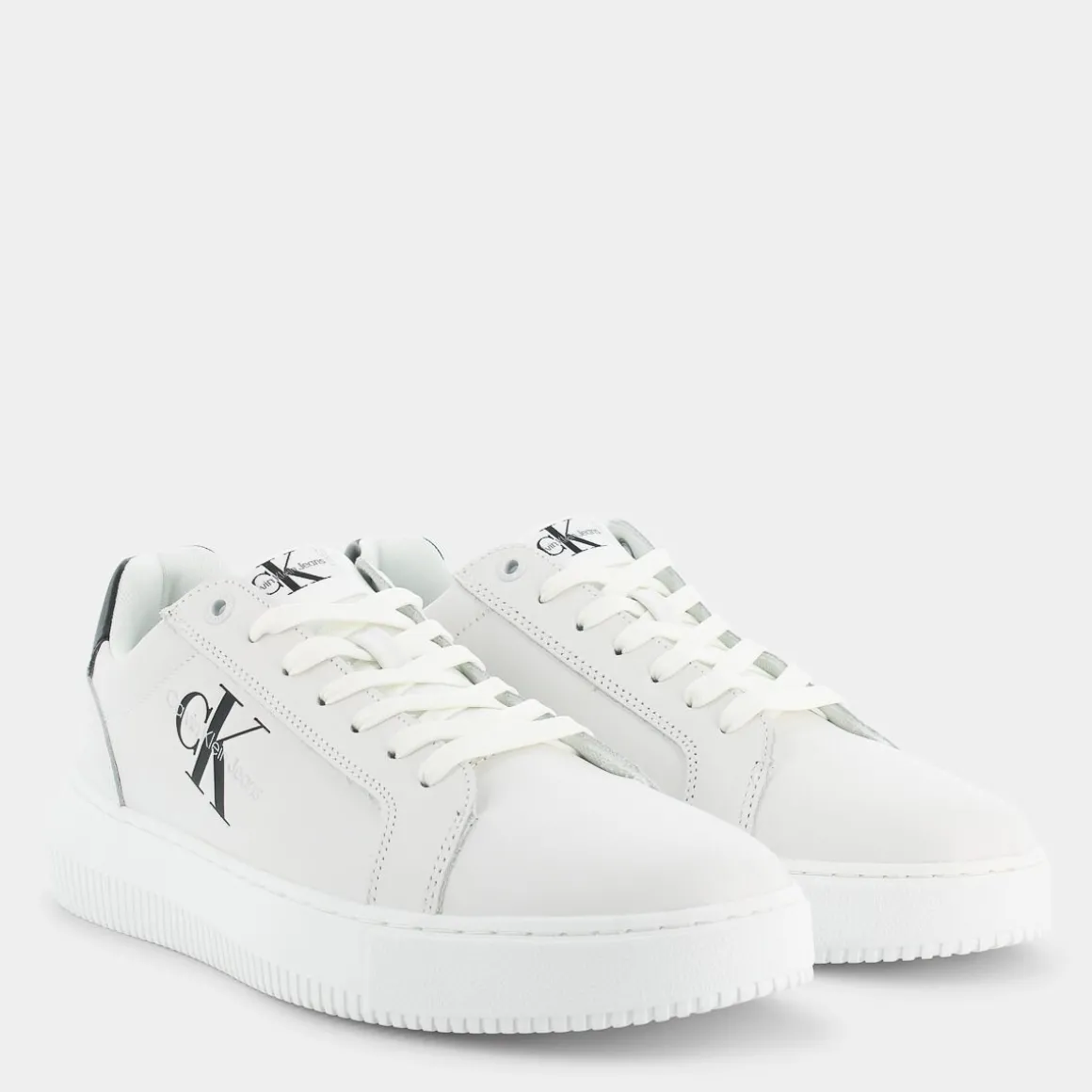 CALVIN KLEIN JEANS YM00681 0LDMALMO CHUNKYBright White/Black- SNEAKERS BIANCO New