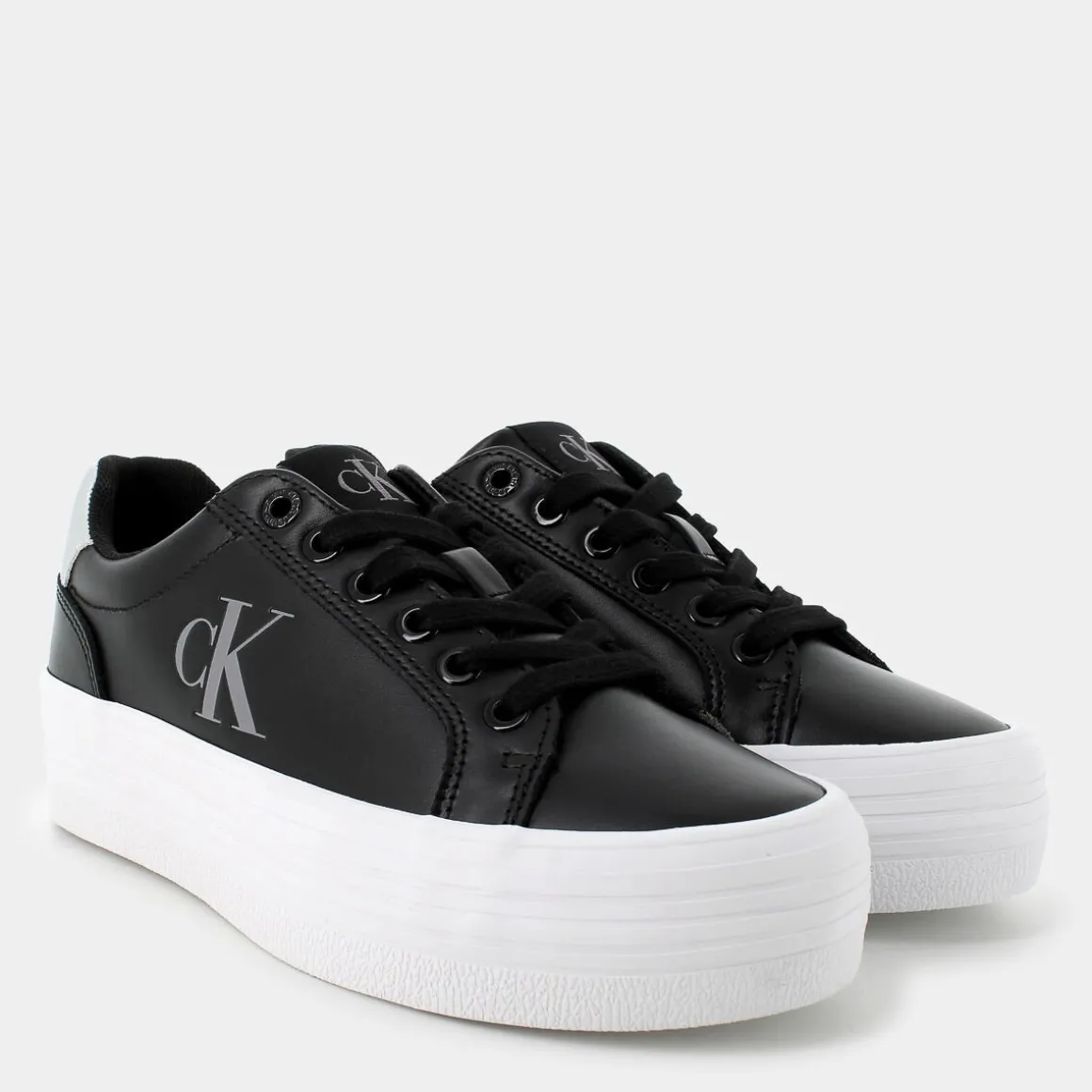 CALVIN KLEIN JEANS YW01688BOLD VULCANIC LACEUPBLACK/SILVER- SNEAKERS NERO Sale