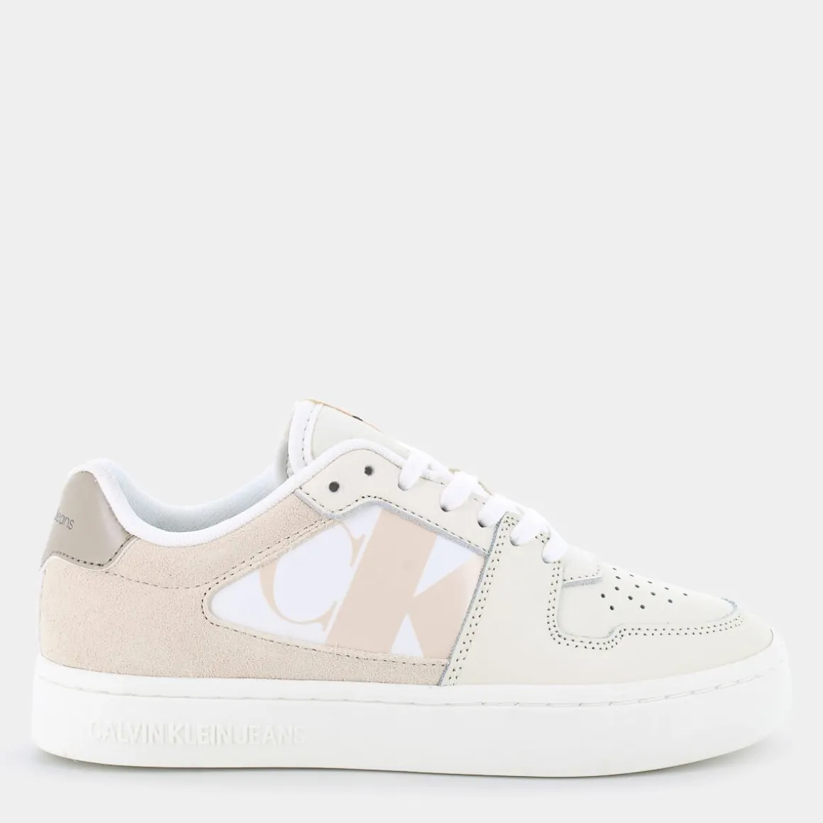 CALVIN KLEIN JEANS YW015200LCROME CLASSIC LOWBright White/Travertine/W Pink- SNEAKERS BIANCO Flash Sale
