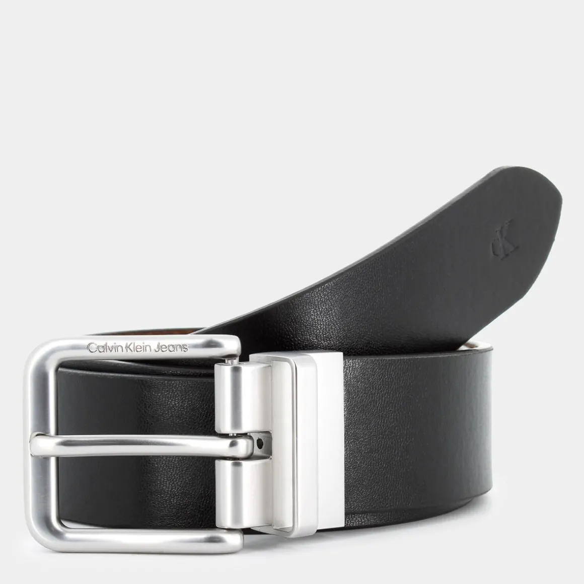 CALVIN KLEIN JEANS 11420-00ZCLASSIC R LTHRBLACK/COGNAC- CINTURE NERO Sale